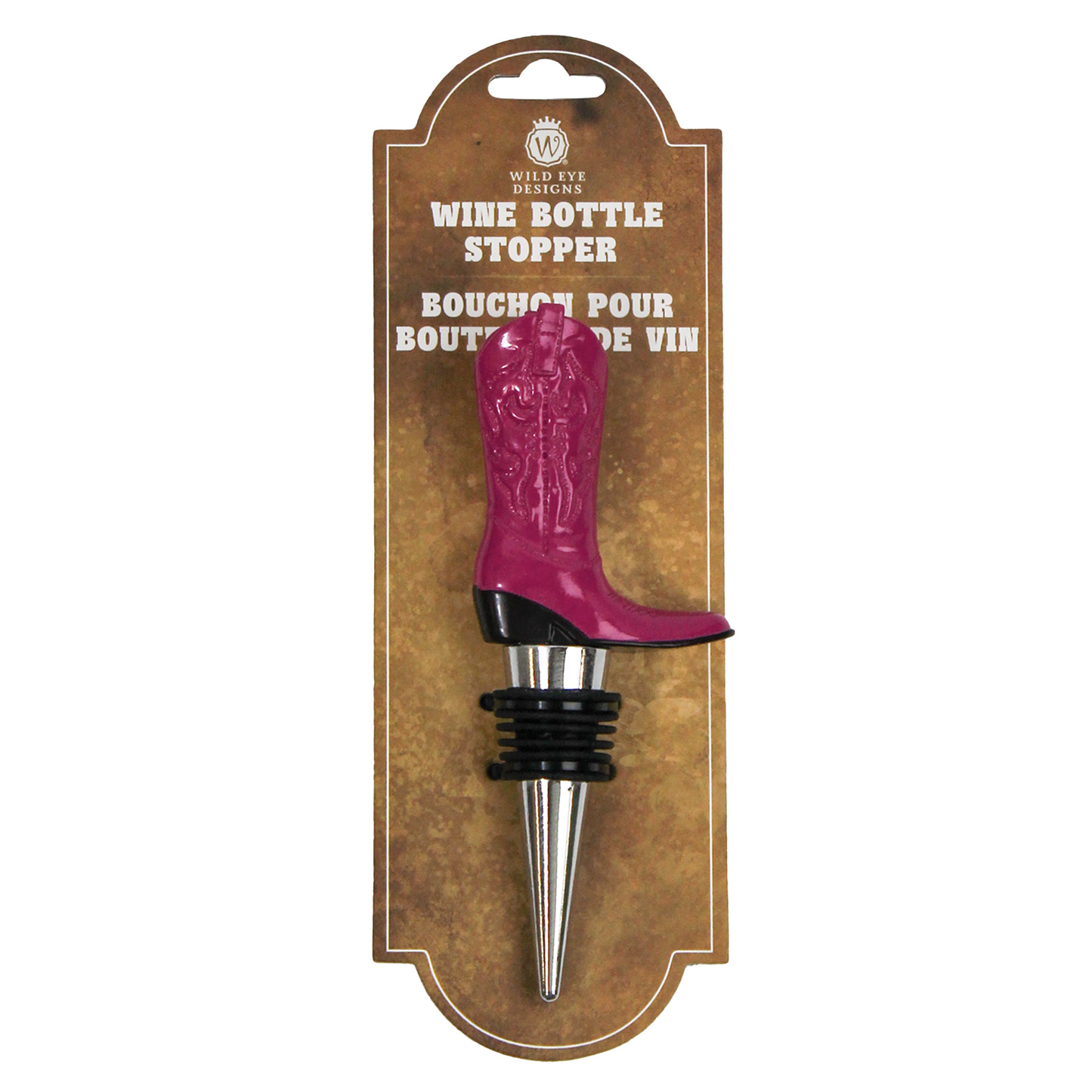 Pink Cowboy Boot Wine Stopper