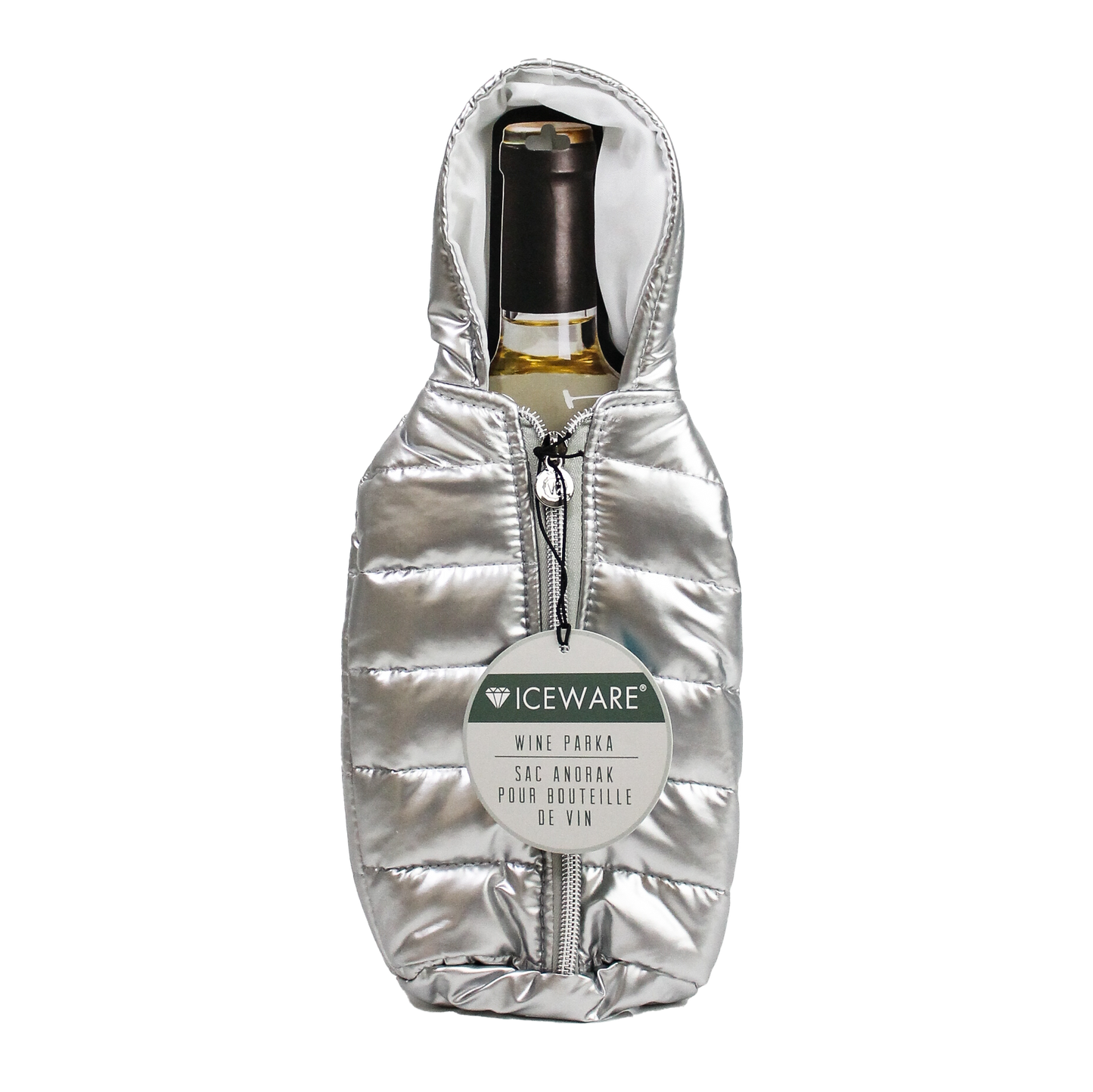 Silver Iridescent Wine Bottle Clothing