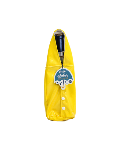 Yellow Raincoat Wine Bottle Fashion