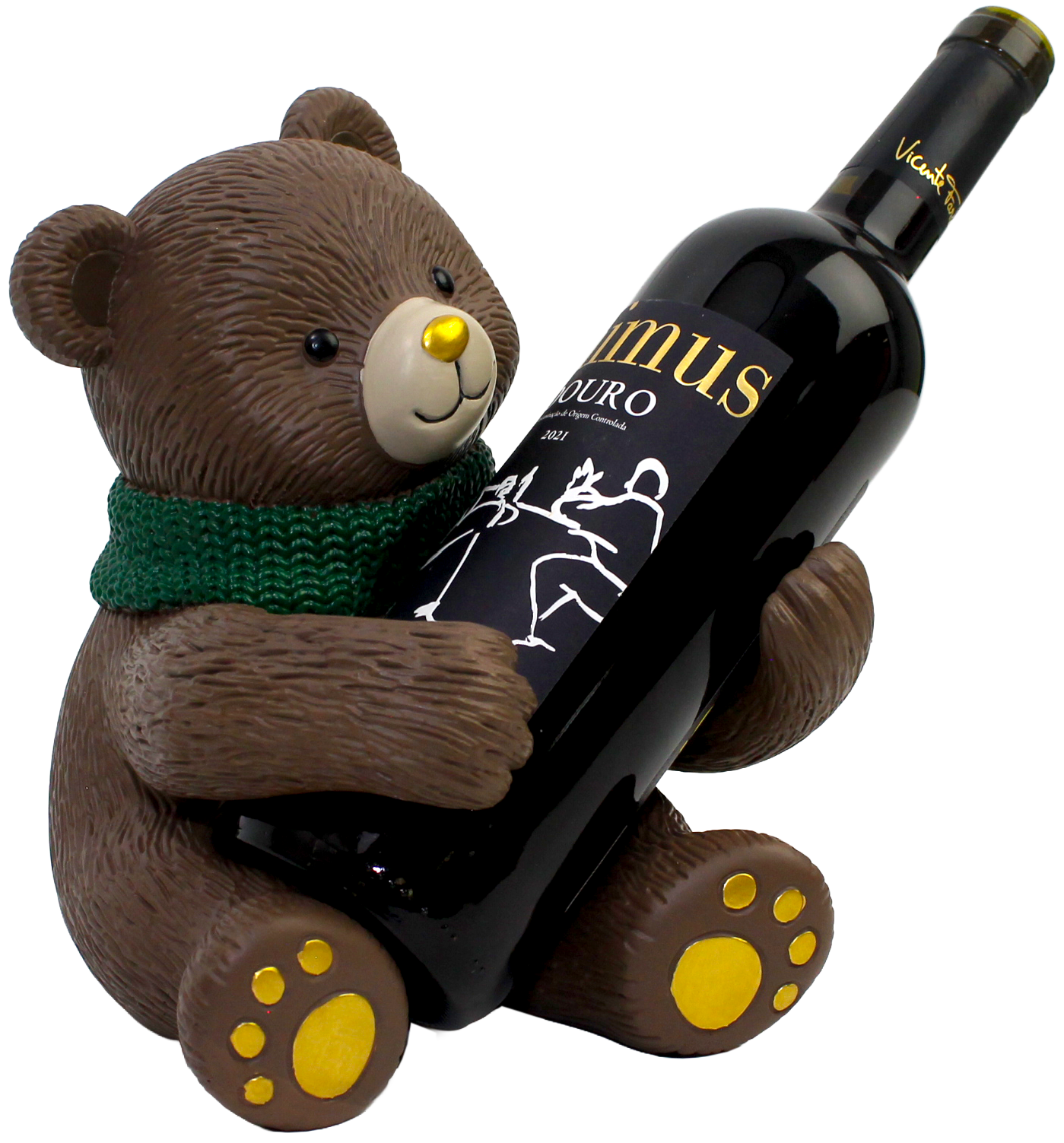 Holiday Luxury Teddy Bear Wine Bottle Holder