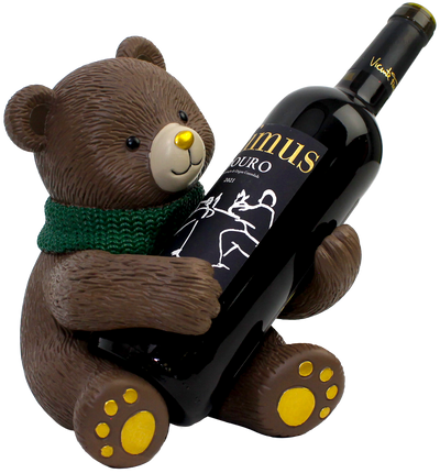 Holiday Luxury Teddy Bear Wine Bottle Holder