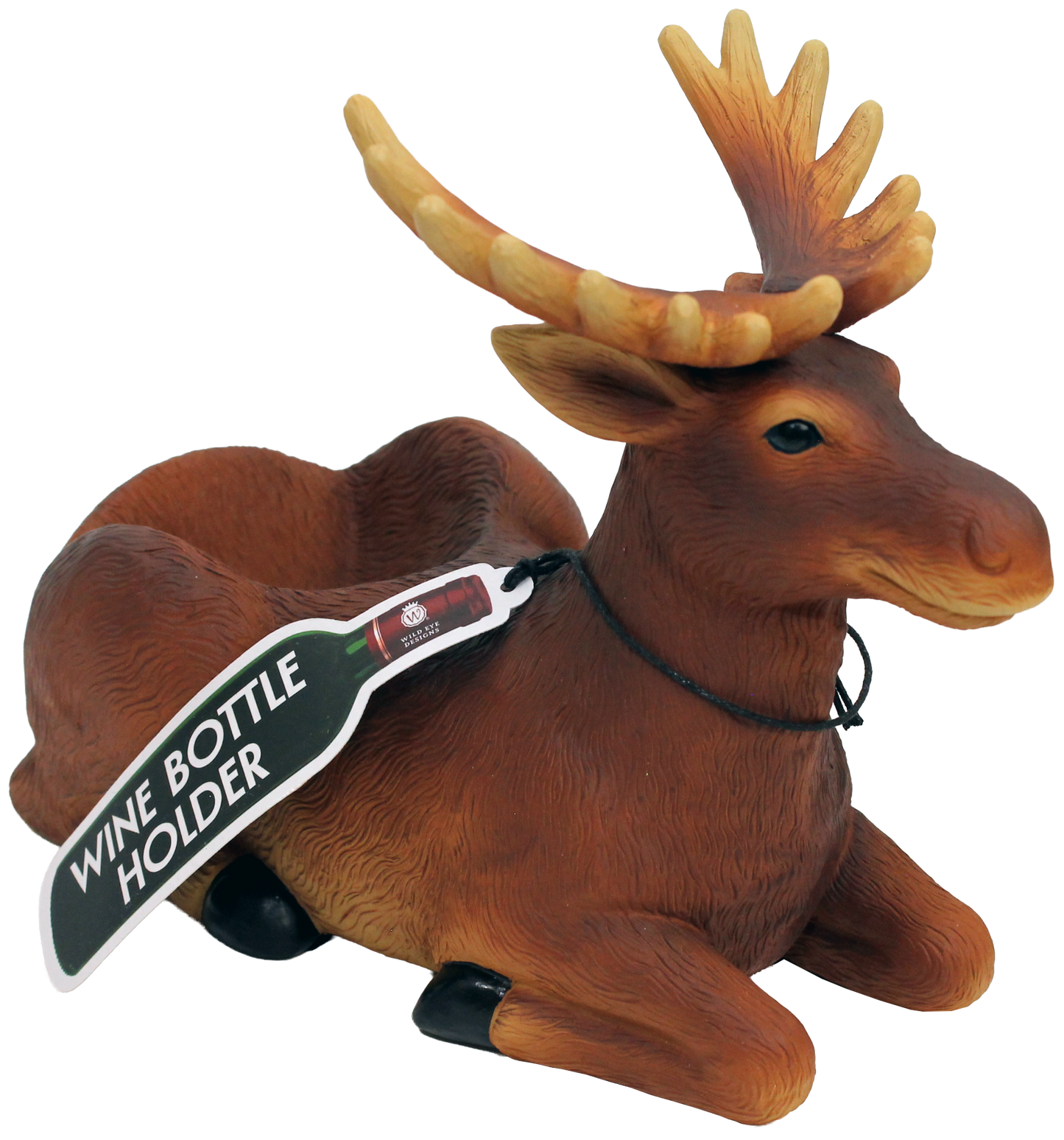Moose Lying Down Wine Bottle Holder