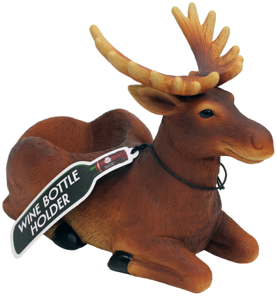 Moose Lying Down Wine Bottle Holder