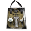 Silver Glitter Wine Fashion Set