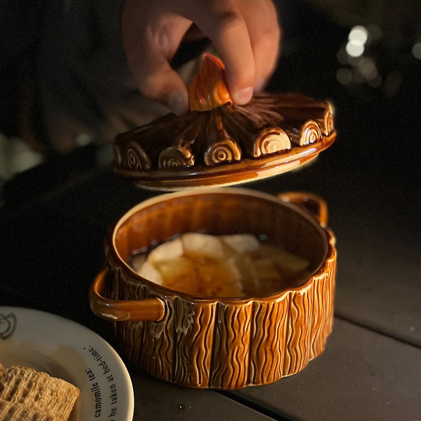 Figural Campfire Brie Baker