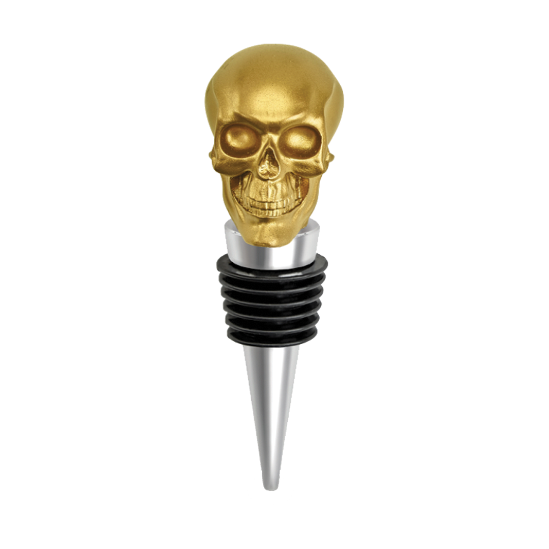 Gold Skull Wine Stopper
