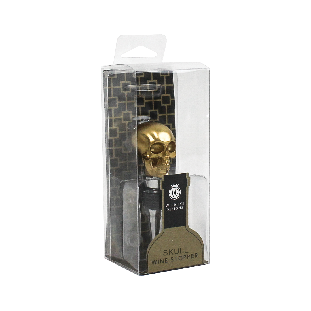 Gold Skull Wine Stopper