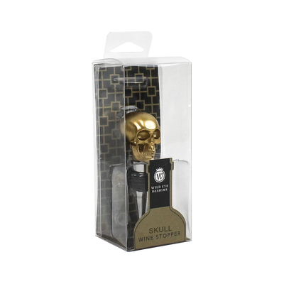 Gold Skull Wine Stopper