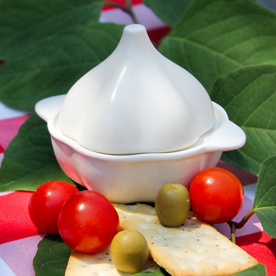 Figural Garlic Ceramic Garlic Baker