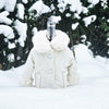 White Fur Trim Coat Wine Parka