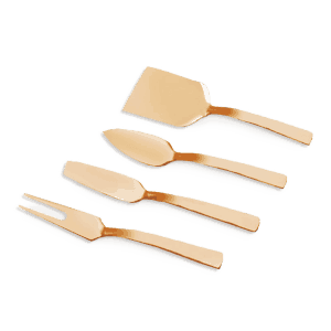 Rose Gold Cheese Knives Set by Wild Eye Designs Open