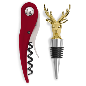 Hunter Corkscrew & Deer Stopper Wine Set by Wild Eye Designs