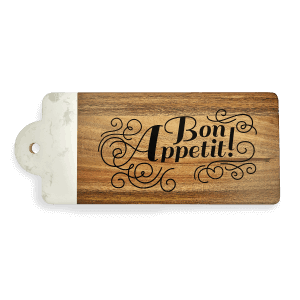 Bon Appetit Marble & Acacia Wood Board by Wild Eye Designs