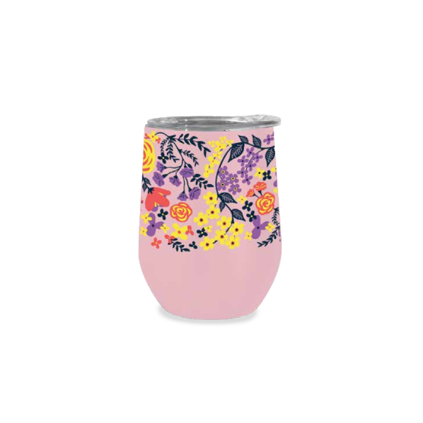 insulated stemless wine tumbler - pink — Design Roots