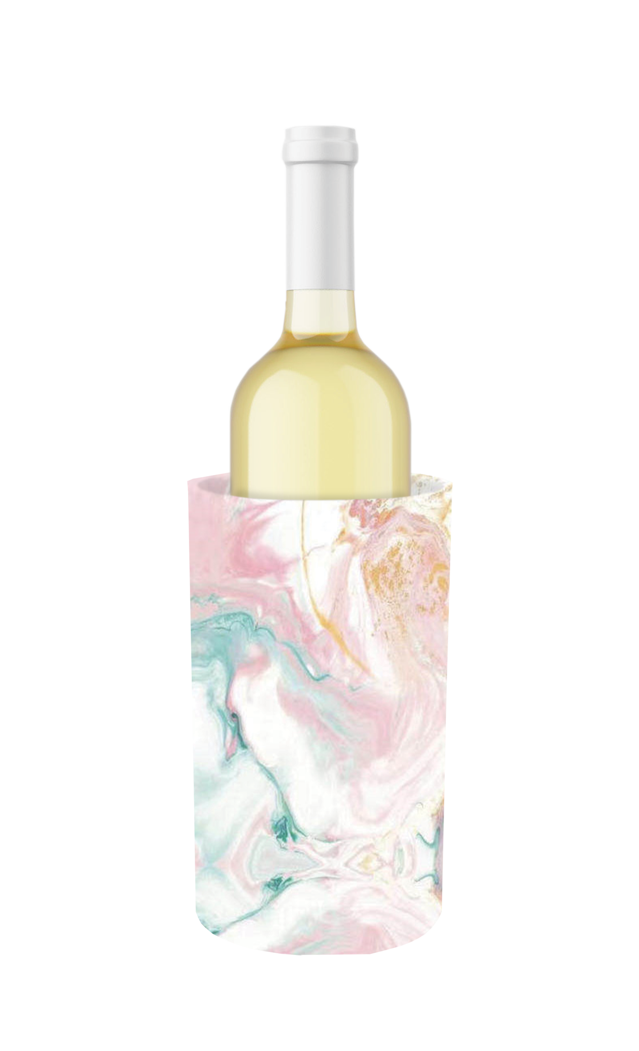 White Marble Insulated Wine Bag & Stopper