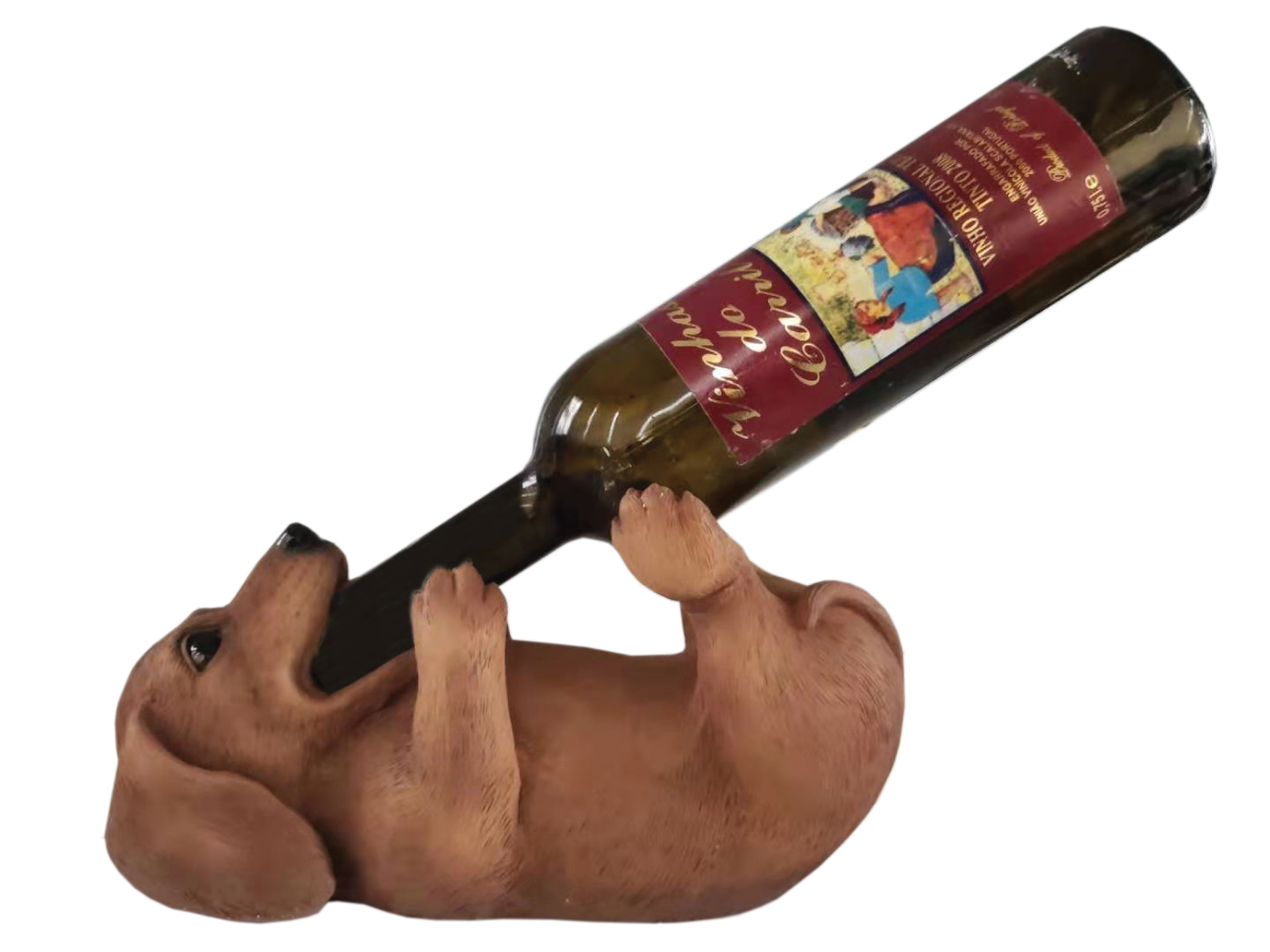 WINE BOTTLE HOLDER, DOG, DACHSHUND